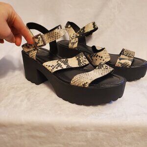 Awesome Madden Girl Carterr Snakeskin Platform Heels, Women's Size 10